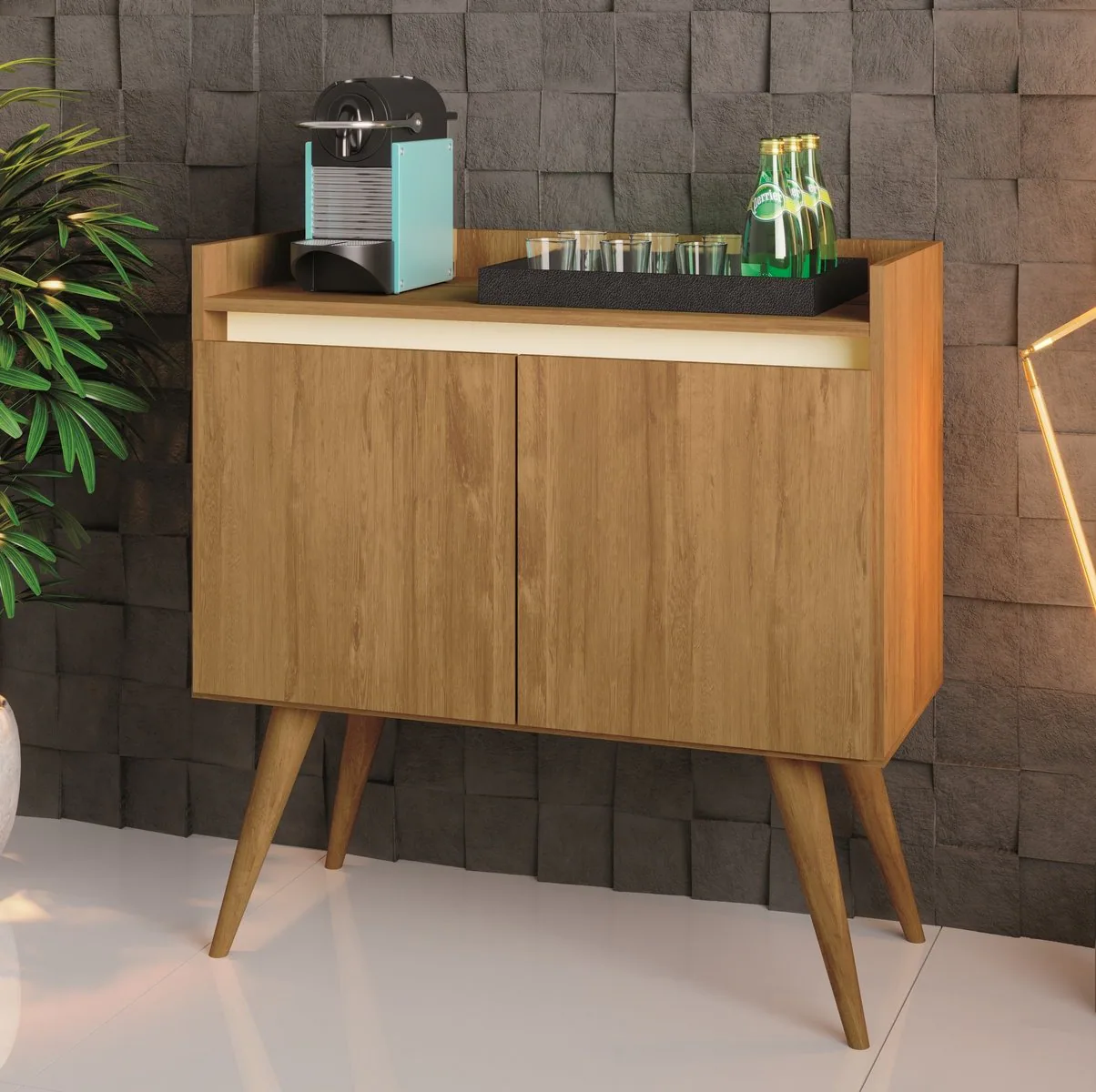 Buffet 2 Portas Gold Mel/Pérola – MÓVEIS PRIMUS