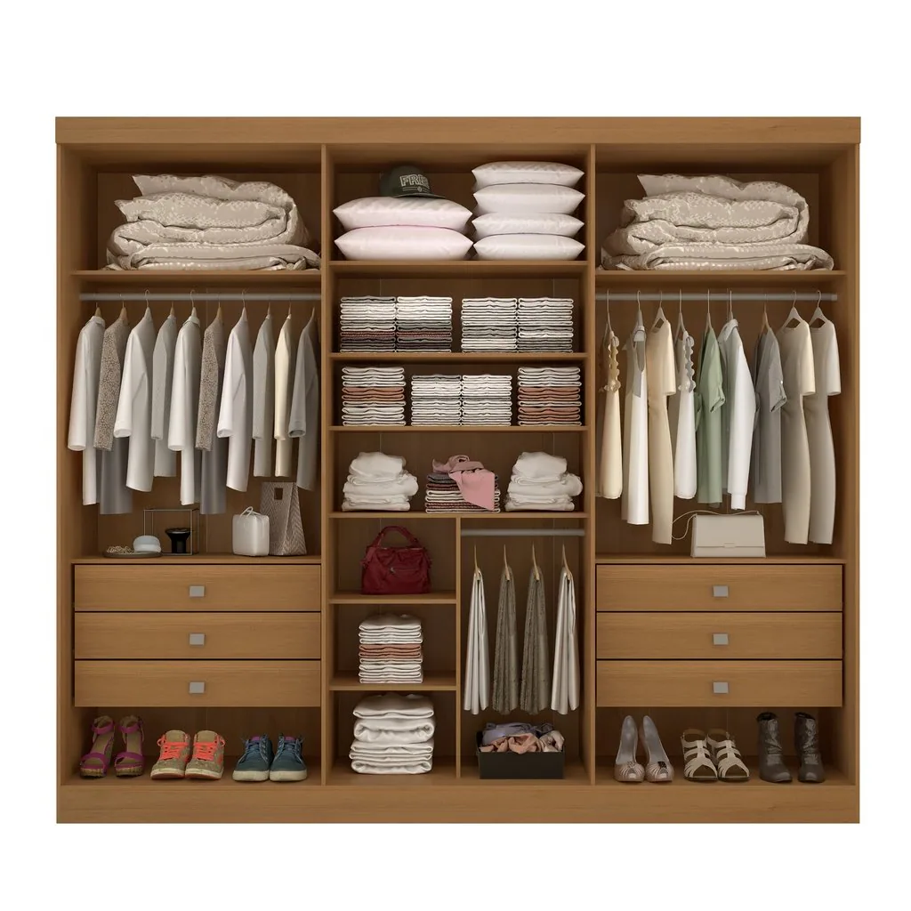 Guarda-Roupa 6 Portas Da Vinci + Cômoda Ipanema Cinamomo/Off White – D’DORO MÓVEIS