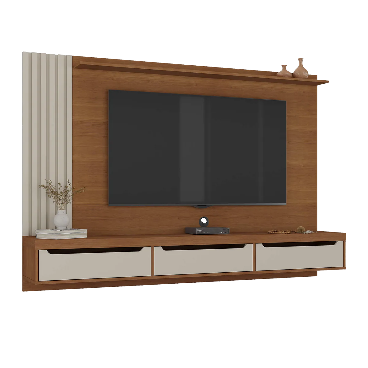 Painel até 75″ Presence Cinamomo/Off White – ARTELY