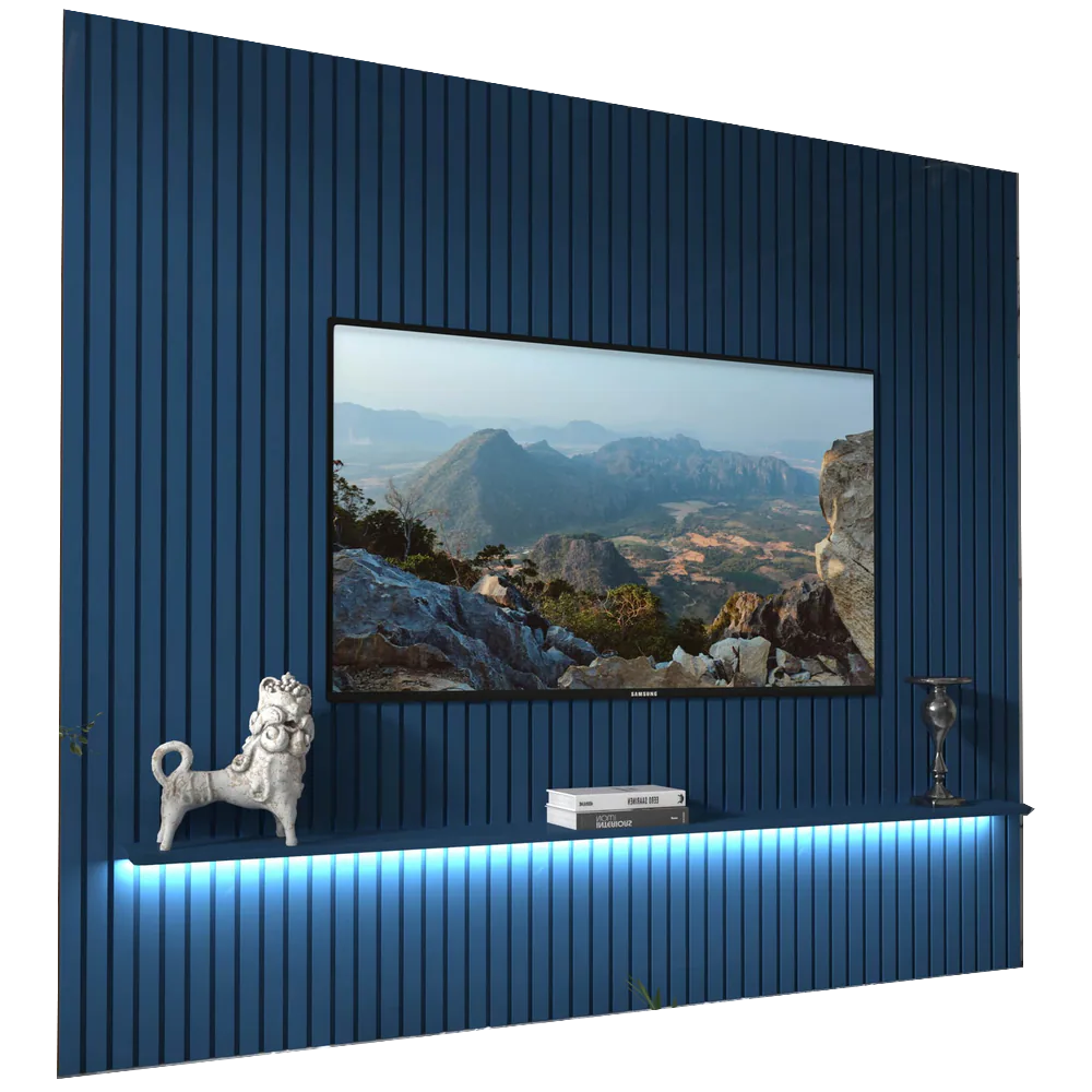 Painel até 85″ Nobre Ripado 230 Azul – GELIUS