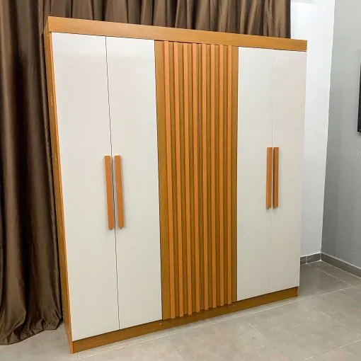 Guarda-Roupa 6 Portas Cairo 1,80 m Naturale/Off White – RUFATO