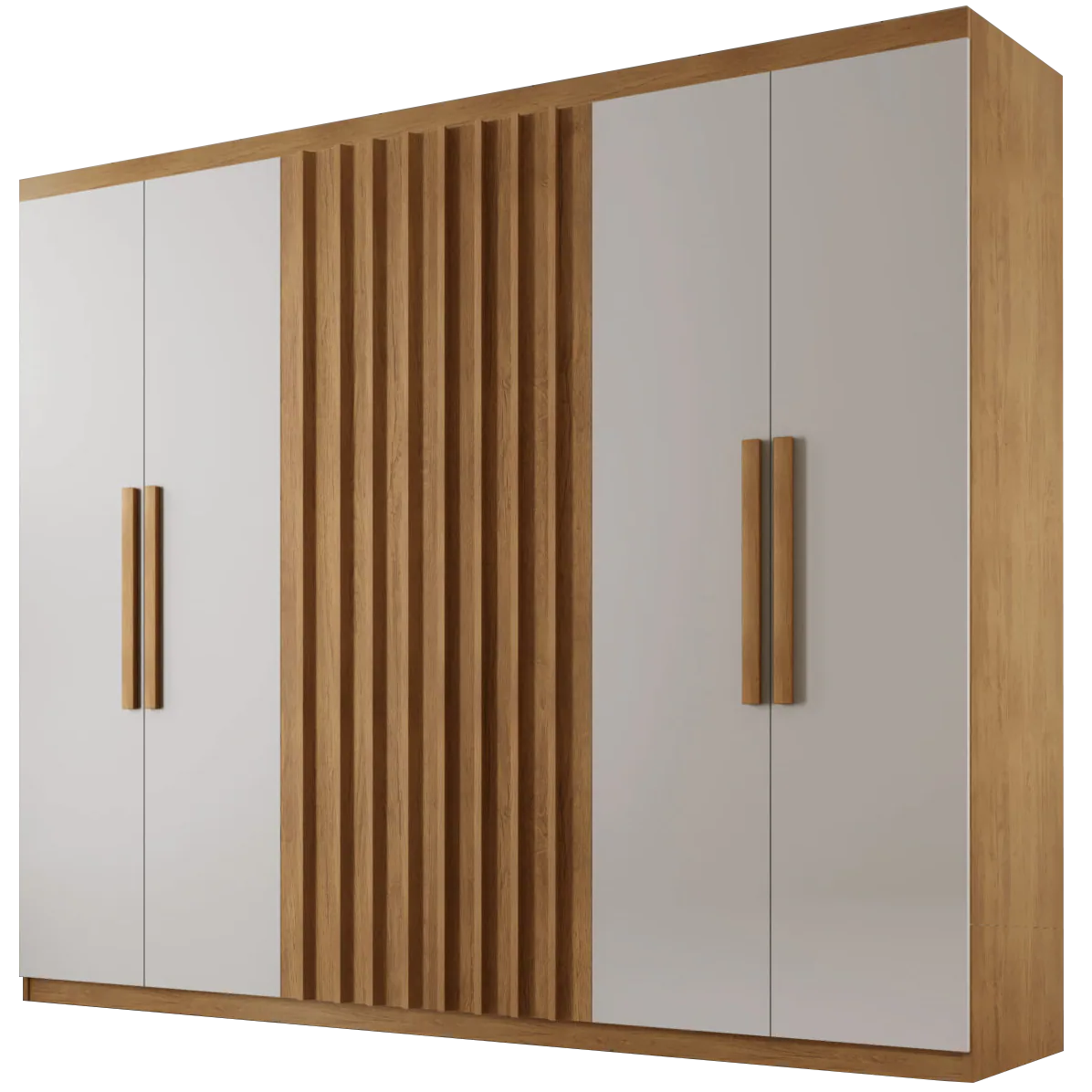 Guarda-Roupa 6 Portas Cairo 1,80 m Naturale/Off White – RUFATO