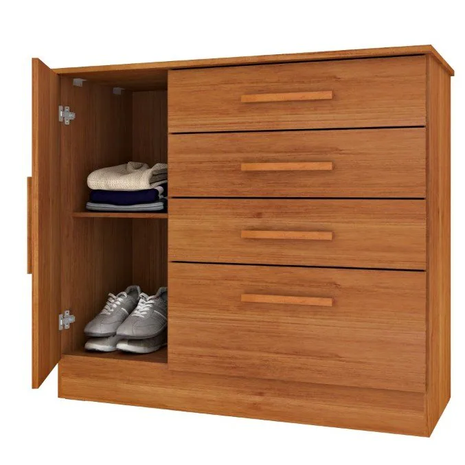 Guarda-Roupa 6 Portas Veneza/Padova + Cômoda Chicago/Berlim Cinamono – TCIL