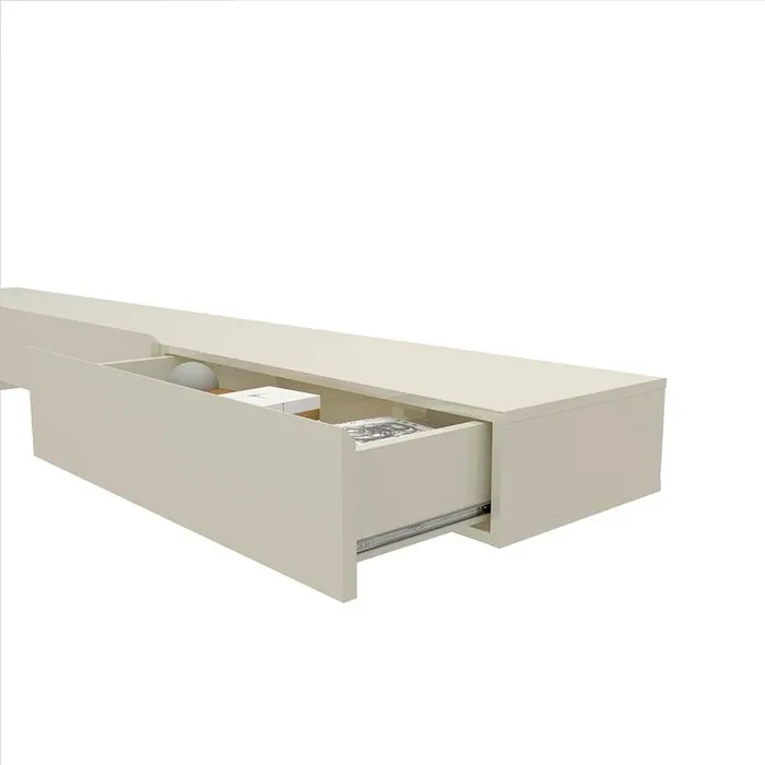 Home até 85″ Nobre Ripado 230(Com Nicho) Off White – GELIUS
