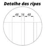Home até 85″ Nobre Ripado 230(Com Nicho) Cinza/Off White – GELIUS