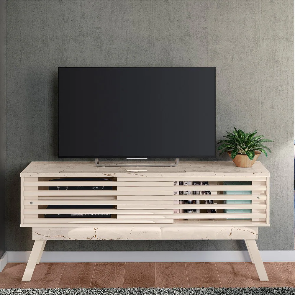 Bancada até 65″ Frizz 1.5 Calacata/Off White – MADETEC