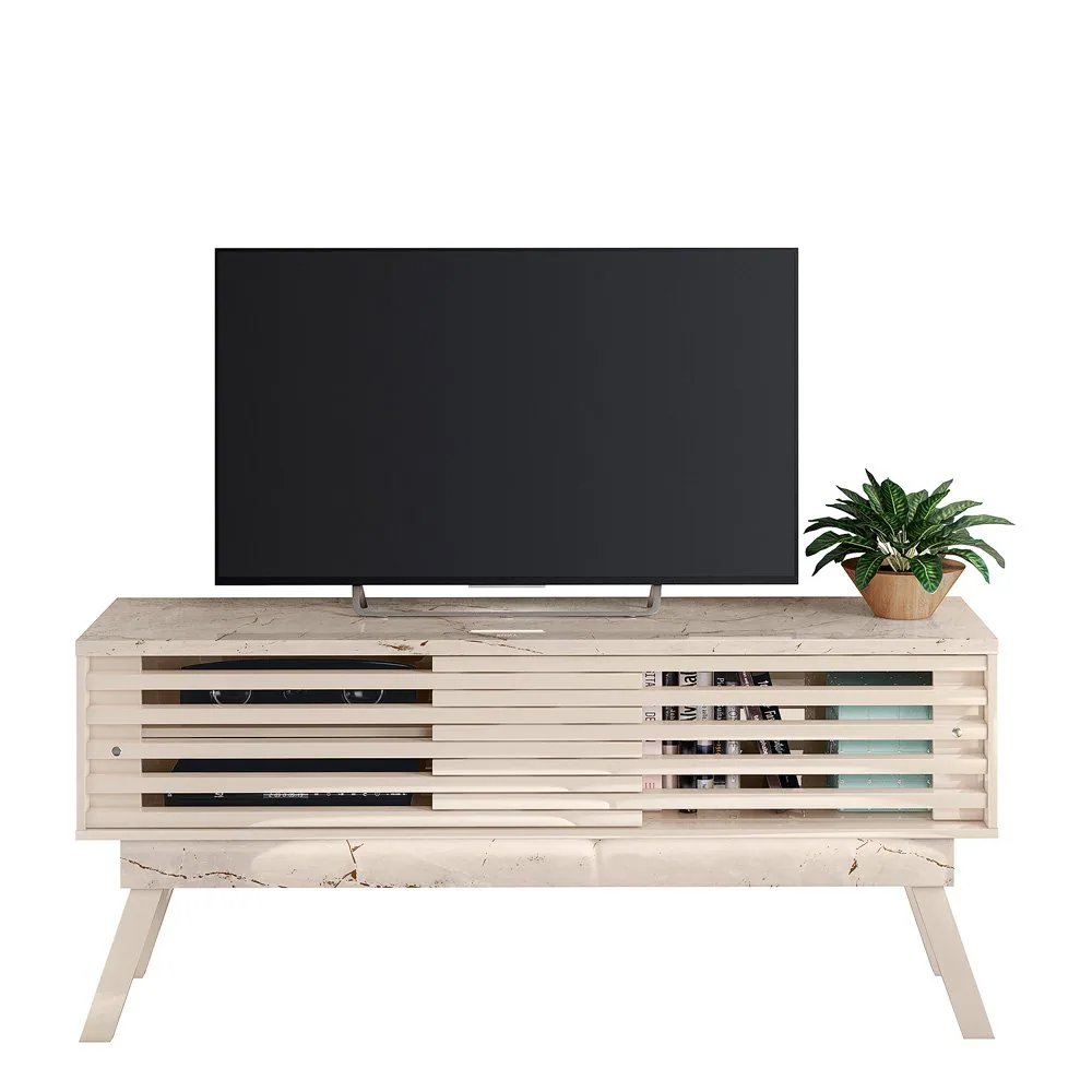 Bancada até 65″ Frizz 1.5 Calacata/Off White – MADETEC