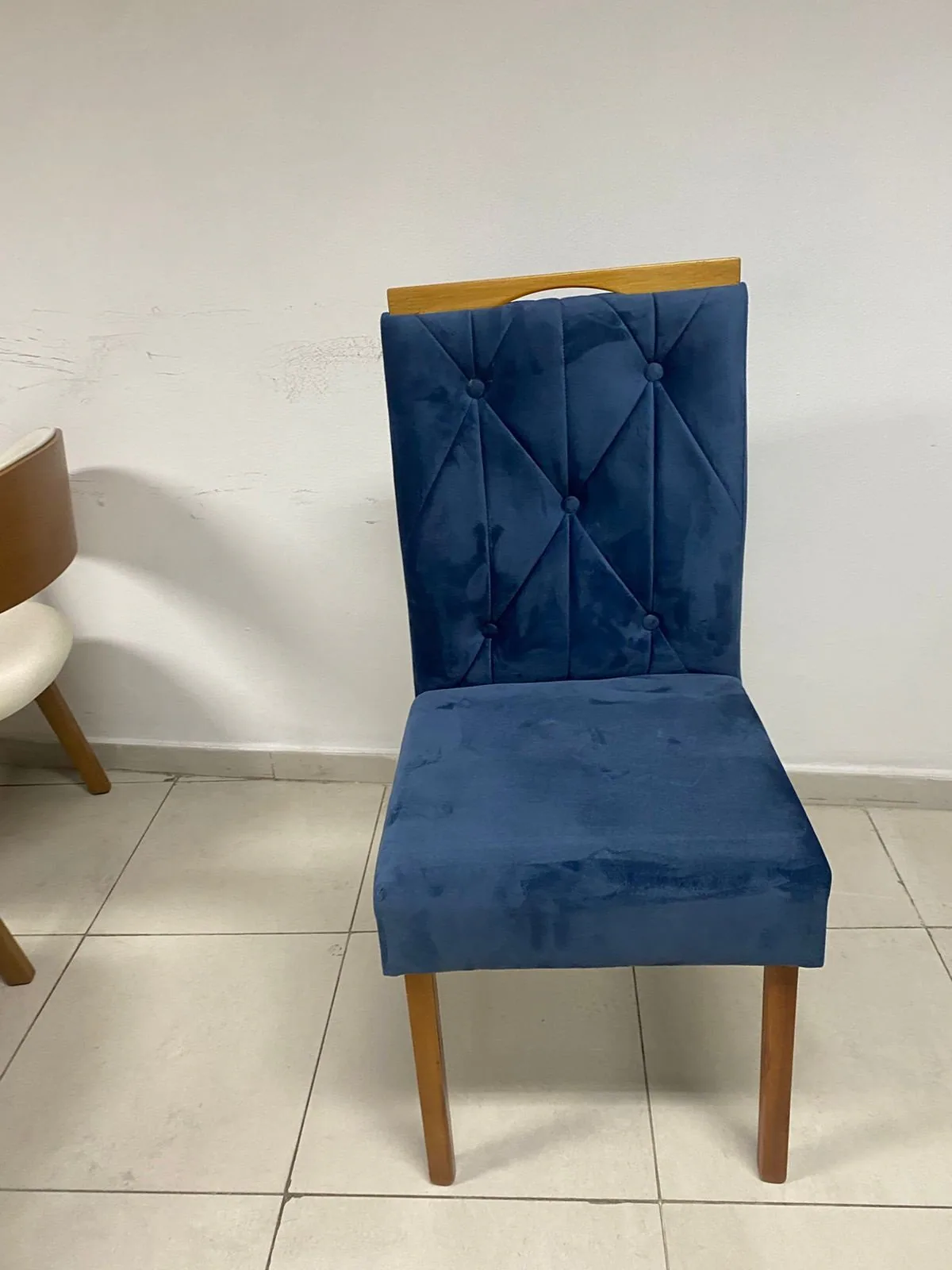 Kit 2 Cadeiras Yasmim Veludo Azul – KM DECOR