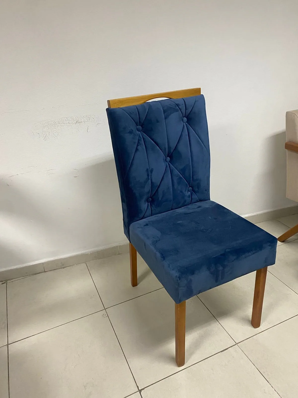 Kit 2 Cadeiras Yasmim Veludo Azul – KM DECOR