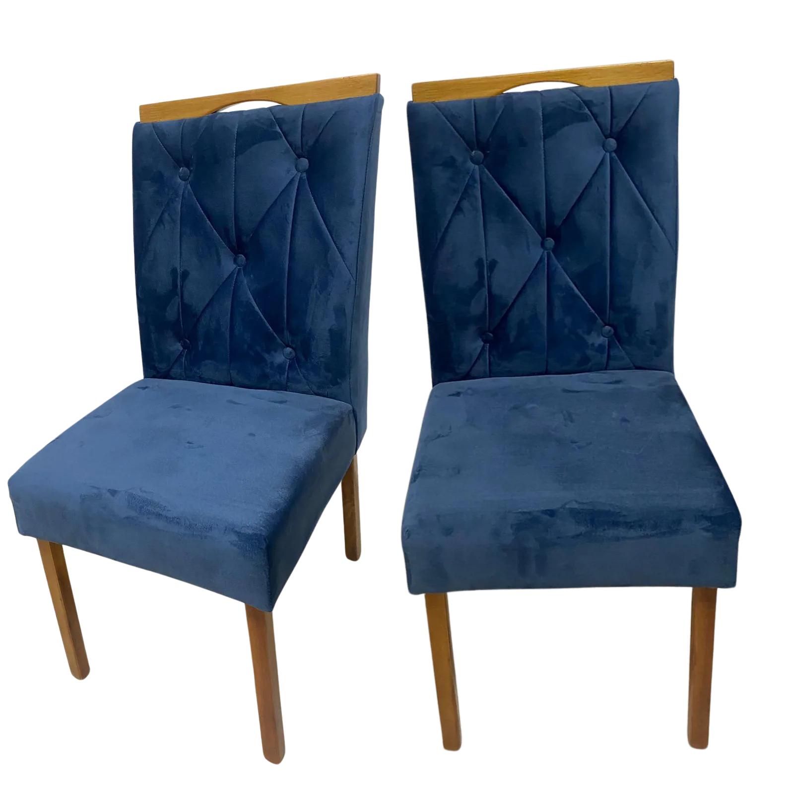 Kit 2 Cadeiras Yasmim Veludo Azul – KM DECOR