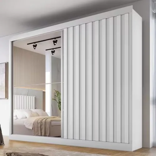 Guarda-Roupa 2 Portas Atlanta 2,06 m Branco Acetinado – MÓVEIS EUROPA