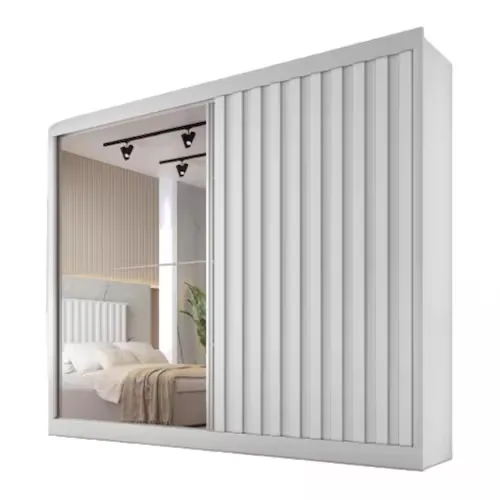 Guarda-Roupa 2 Portas Atlanta 2,06 m Branco Acetinado – MÓVEIS EUROPA