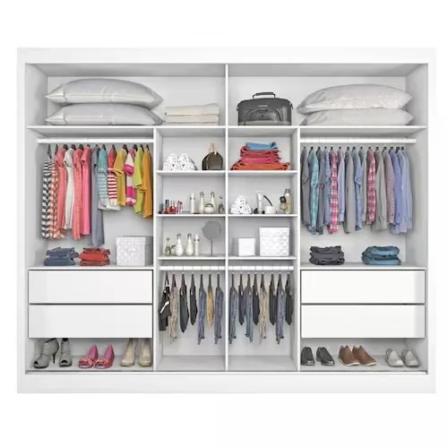 Guarda-Roupa 2 Portas Atlanta 2,06 m Branco Acetinado – MÓVEIS EUROPA