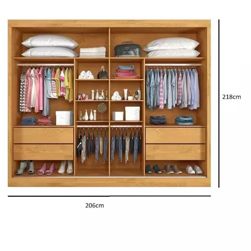 Guarda-Roupa 2 Portas Atlanta 2,06 m Peroba – MÓVEIS EUROPA