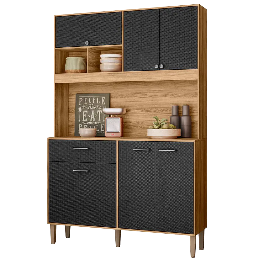 Kit Cozinha Erva Doce 120 Freijó/Preto Esfera – NICIOLI