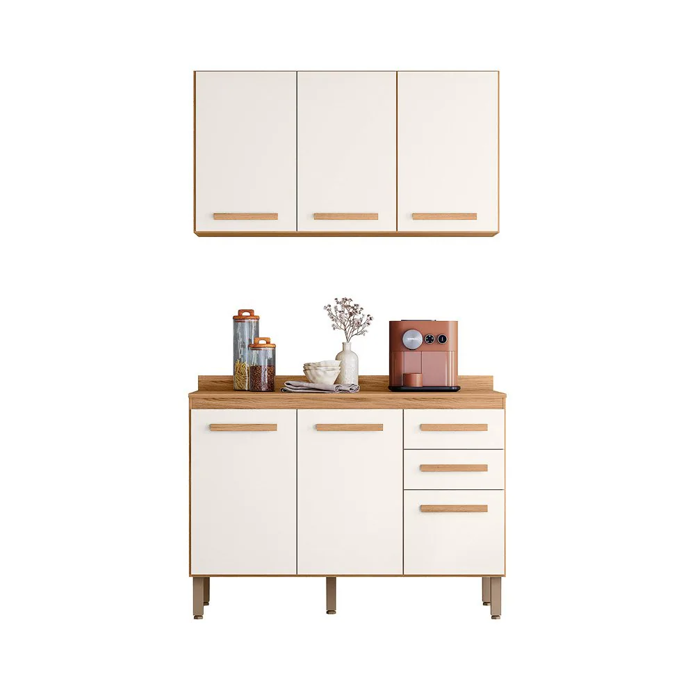 Combo Intenza Amore 1,20 m Freijó/Off White Cristal – NICIOLI