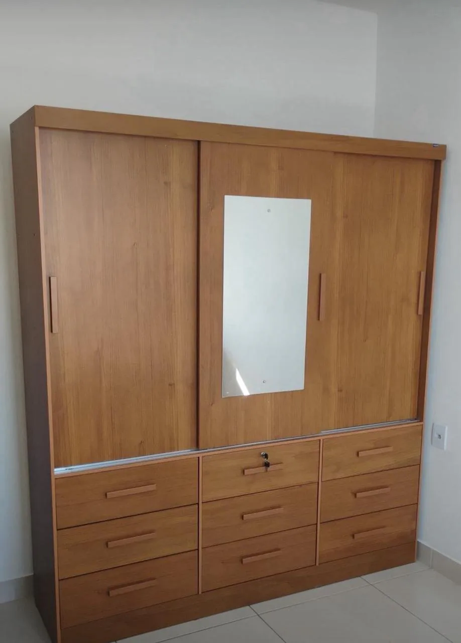 Guarda-Roupa 3 Portas(Sem Pés)Athenas 1,80 m Nature – BIANCHI