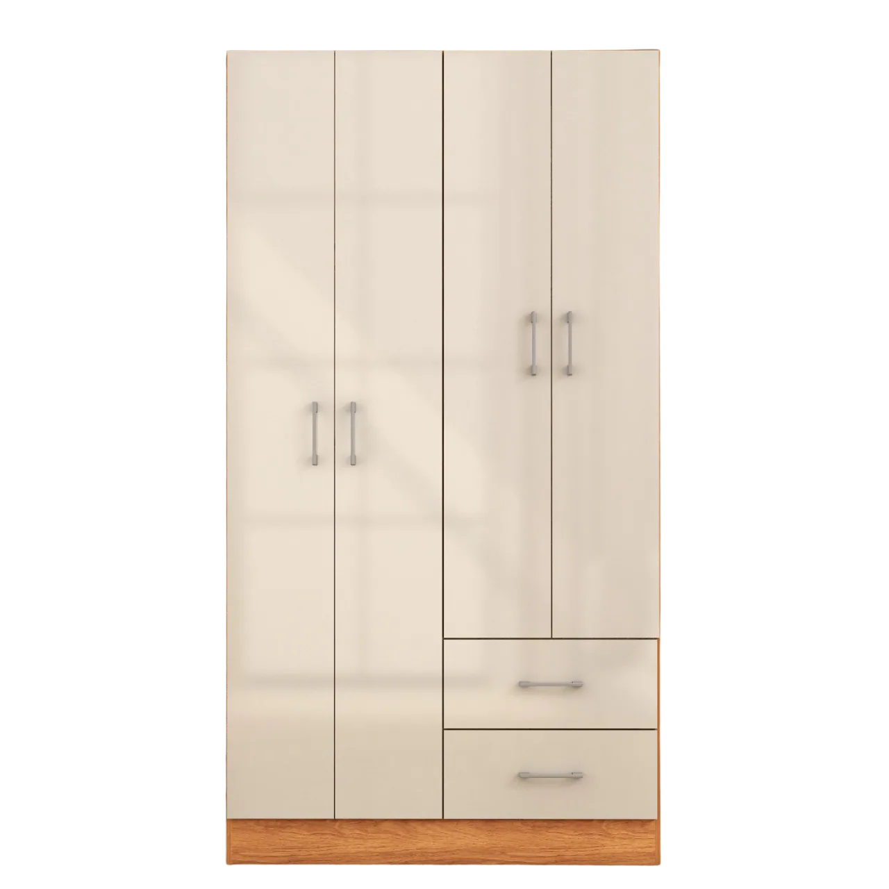 Guarda-Roupa 4 Portas Panamá 4002 0,90 m Cinamomo/Off White – FELLICCI