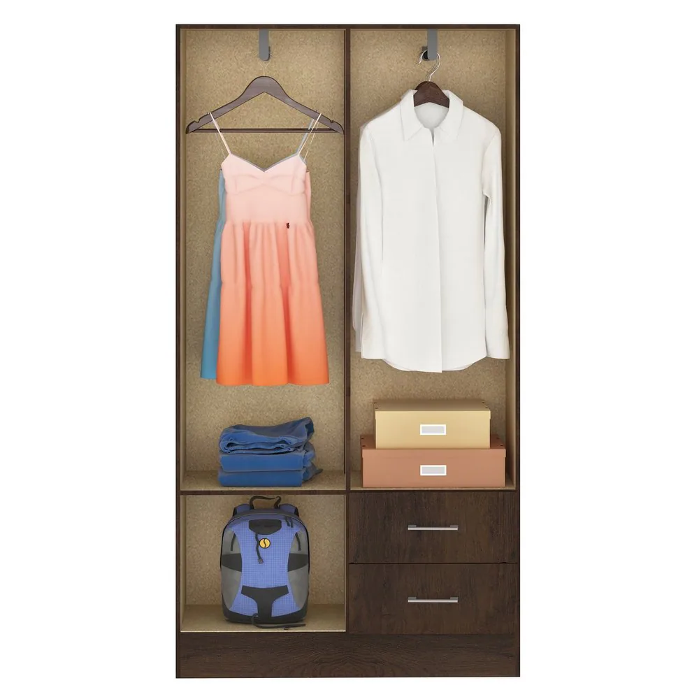 Guarda-Roupa 4 Portas Panamá 4002 0,90 m Cinamomo/Off White – FELLICCI