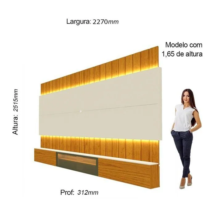 Home Suspenso até 85″ Soberano Reflecta 230 Naturale/Off White – GELIUS