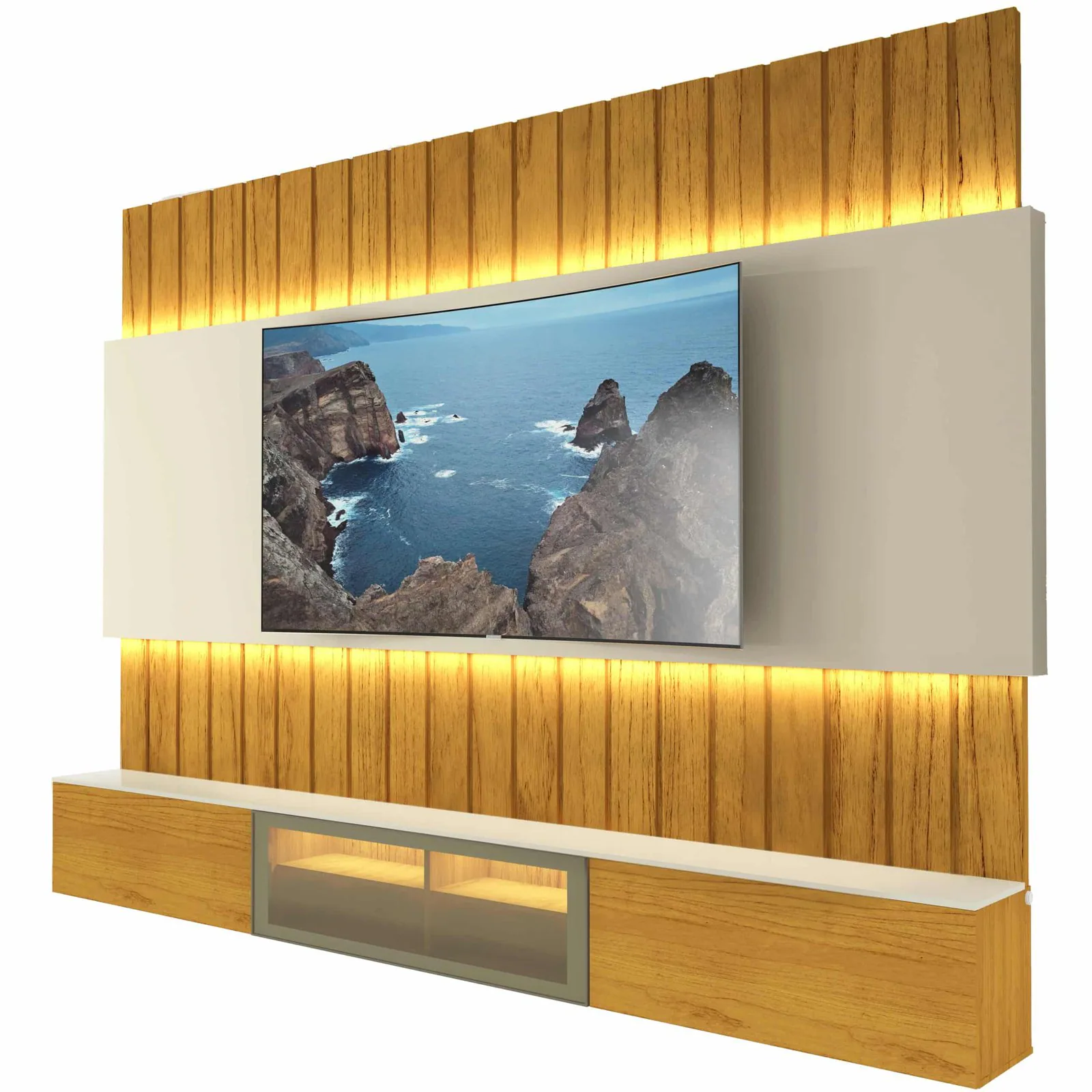 Home Suspenso até 85″ Soberano Reflecta 230 Naturale/Off White – GELIUS