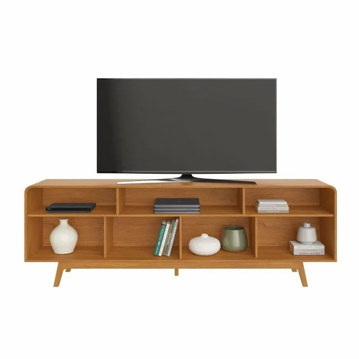 Painel até 70″ Cristal Cinamomo + Rack Cristal Cinamomo/Off White – JCM MOVELARIA
