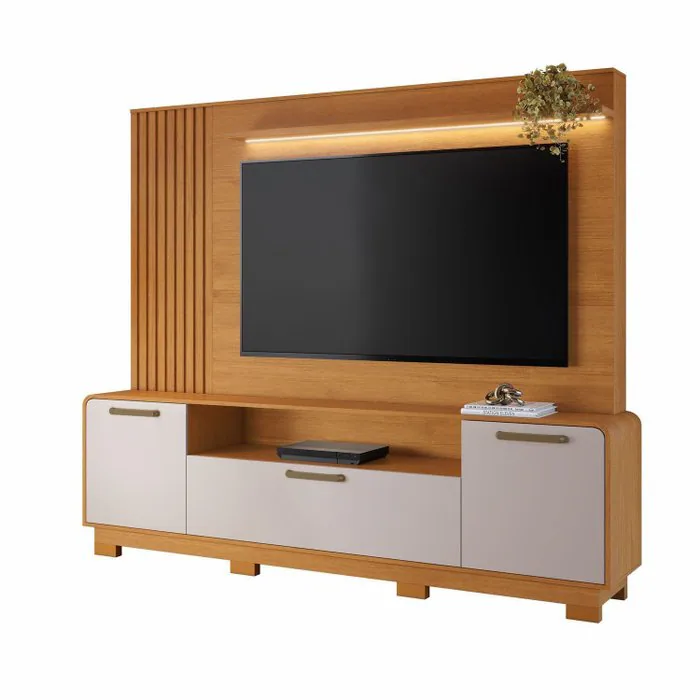Home até 65″ Apego Cinamomo/Off White – JCM MOVELARIA