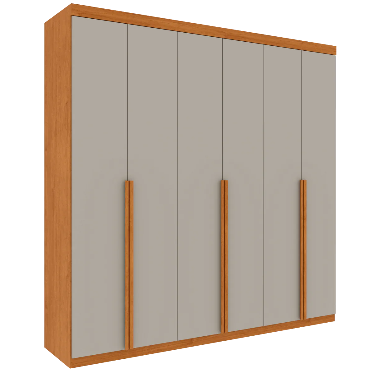 Guarda-Roupa 6 Portas Joinville/Andorra 2,18 m Cinamomo/Off White – TCIL