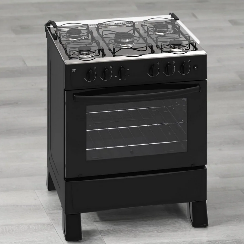 Fogão 5 Queimadores Hera Plus Preto – REALCE ELETRODOMÉSTICOS