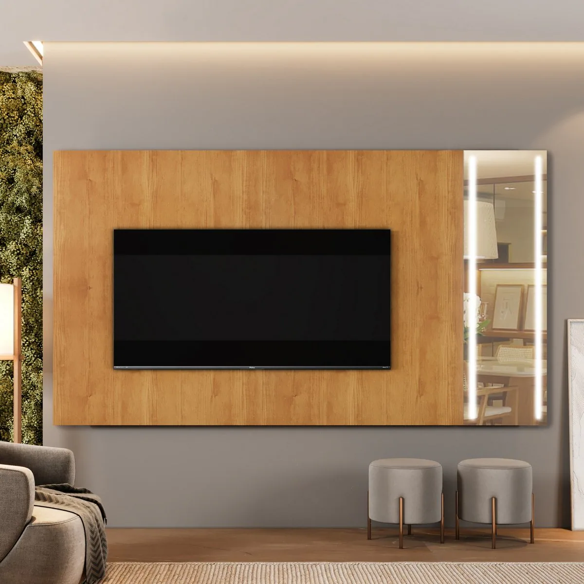 Painel até 75″ Vitrum Naturale – MAVAULAR
