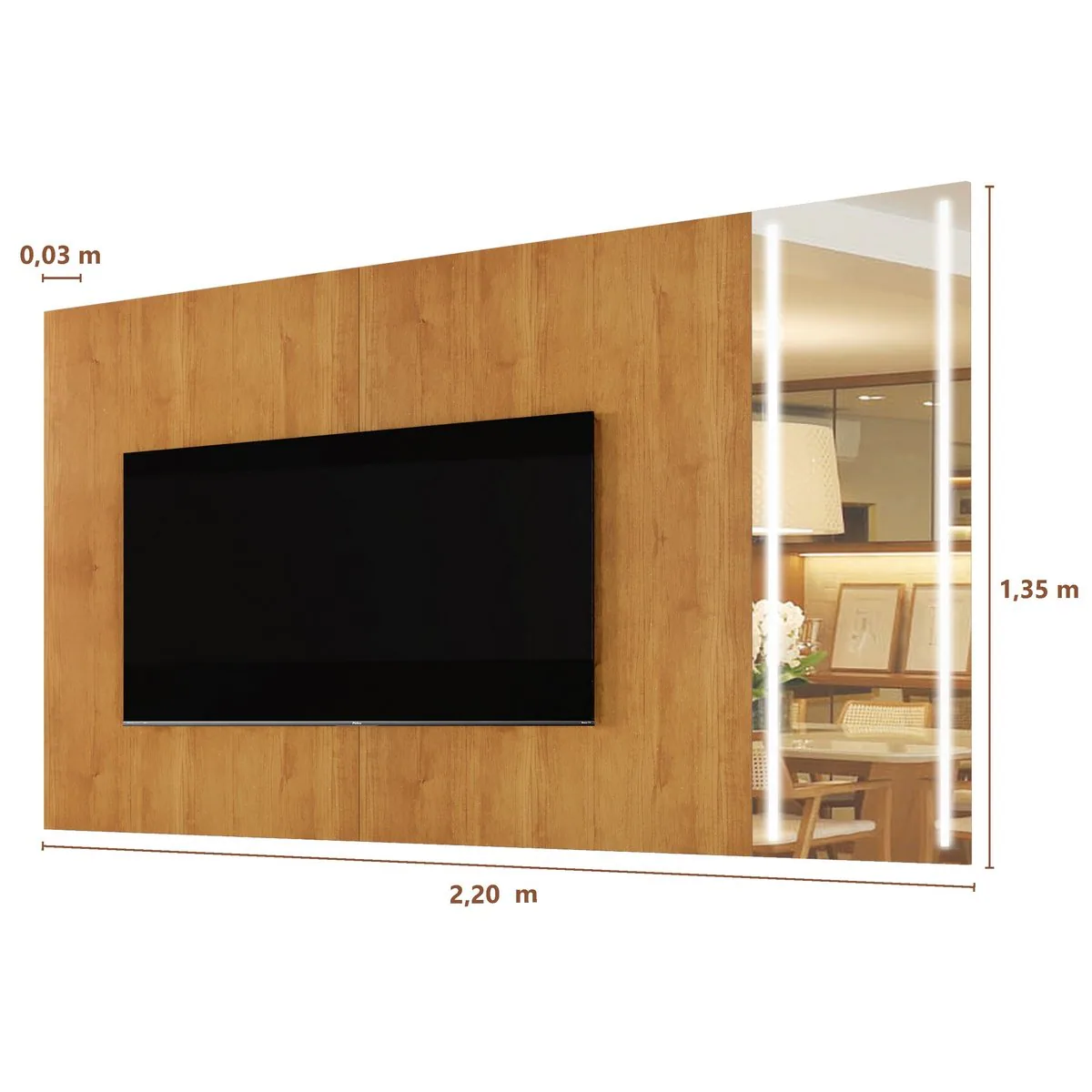 Painel até 75″ Vitrum Naturale – MAVAULAR