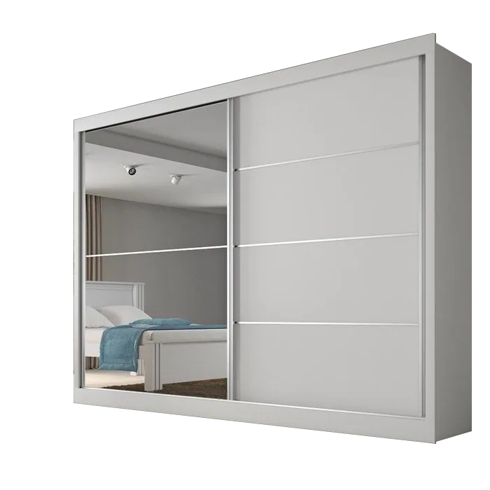 Guarda-Roupa 2 Portas Verona 2,02 m Branco Acetinado – MÓVEIS EUROPA