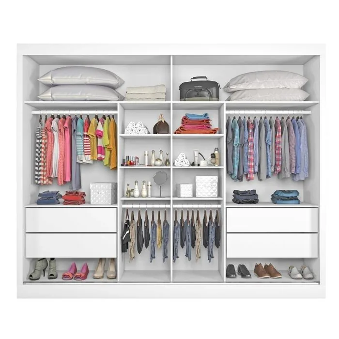 Guarda-Roupa 2 Portas Verona 2,02 m Branco Acetinado – MÓVEIS EUROPA