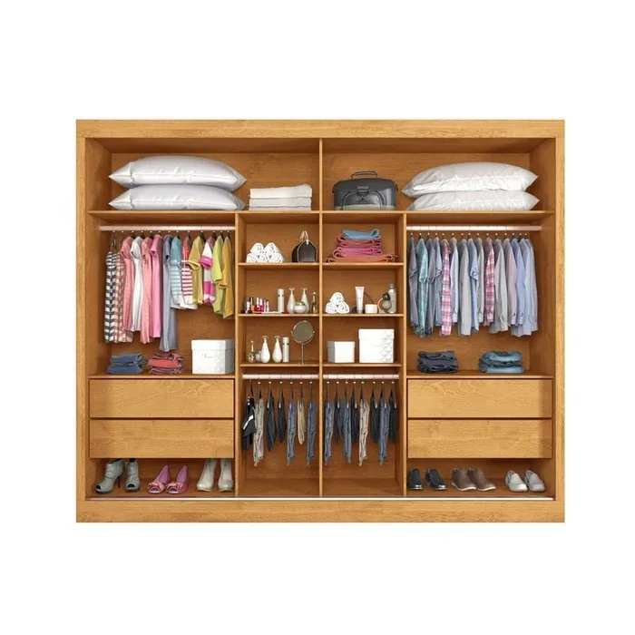 Guarda-Roupa 2 Portas Verona 2,02 m Peroba/Off White/Peroba – MÓVEIS EUROPA