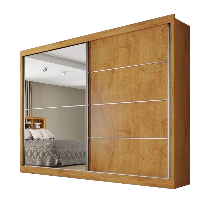 Guarda-Roupa 2 Portas Verona 2,02 m Peroba/Off White/Peroba – MÓVEIS EUROPA