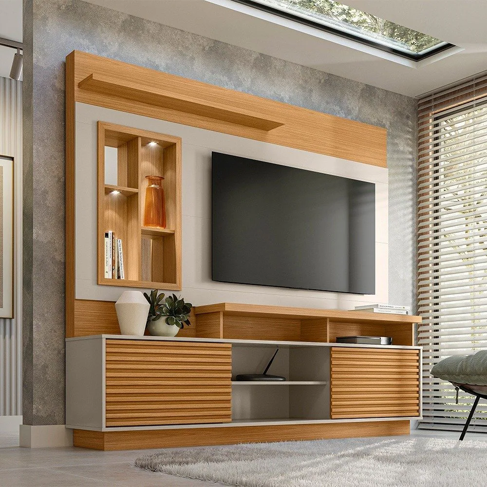 Home até 60″ Eldorado 2.0 Nature/Off White – LINEA BRASIL