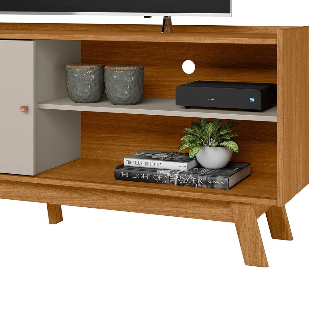 Rack até 65″ Aurum Nature/Off White – LINEA BRASIL