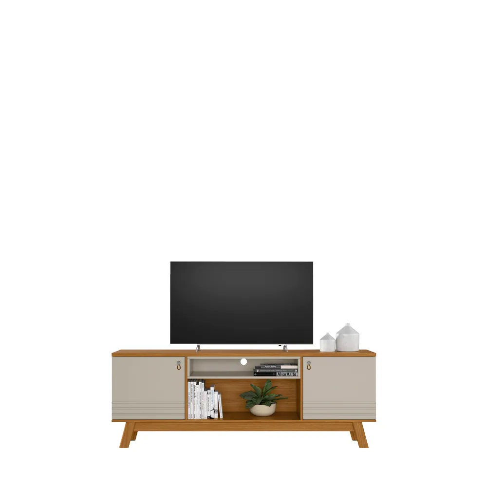 Rack até 75″ Colorado Nature/Off White – LINEA BRASIL