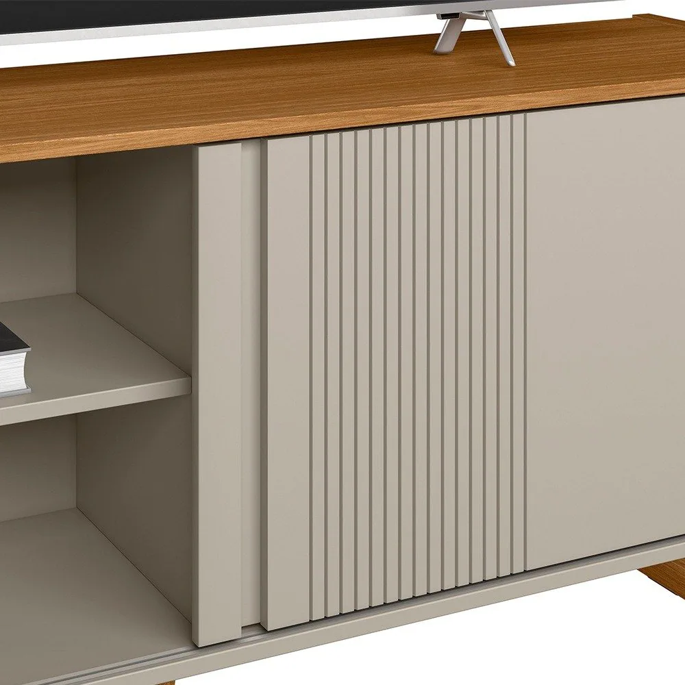 Rack até 55″ Gold Nature/Off White – LINEA BRASIL