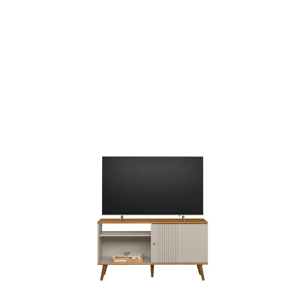 Rack até 50″ Rubi Nature/Off White – LINEA BRASIL