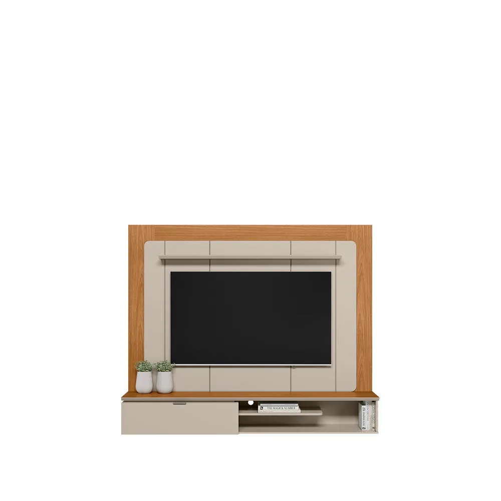 Painel Home até 65″ Lugano Nature/Off White – LINEA BRASIL