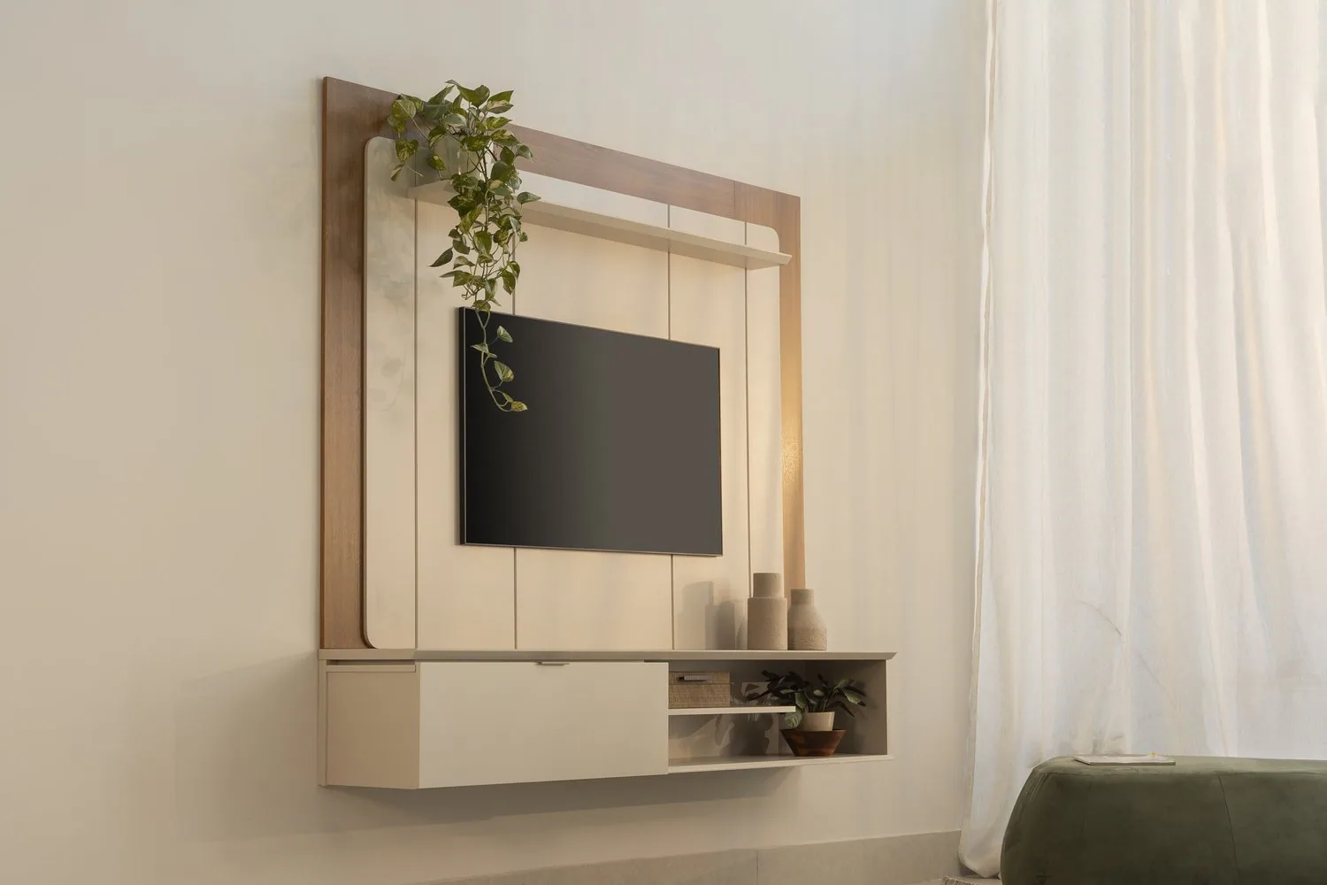 Painel Home até 65″ Lugano Nature/Off White – LINEA BRASIL