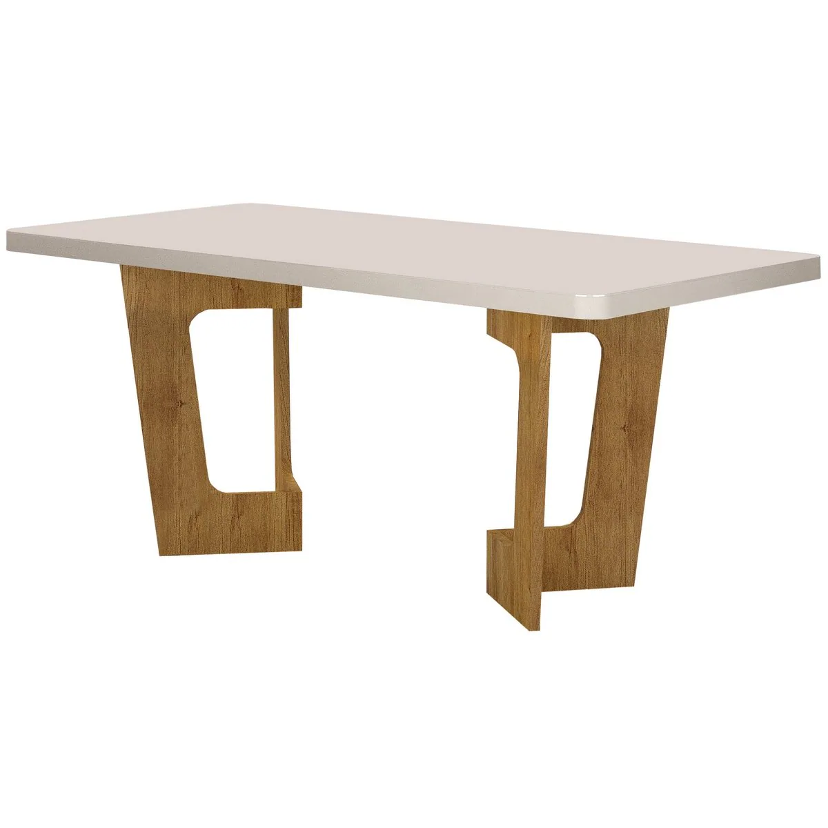 Mesa Liz 160 (Tampo 40 mm) Cinamomo/Off White – VALDEMÓVEIS