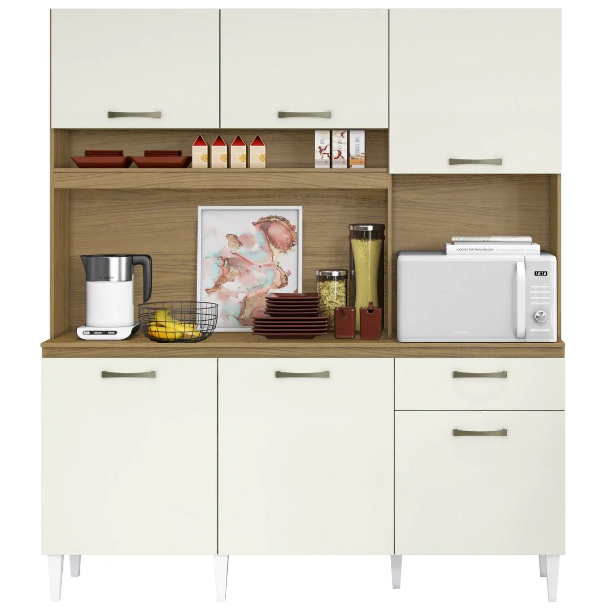 Kit Cozinha Siena 1,60 m Atacama/Off White – ARAMÓVEIS