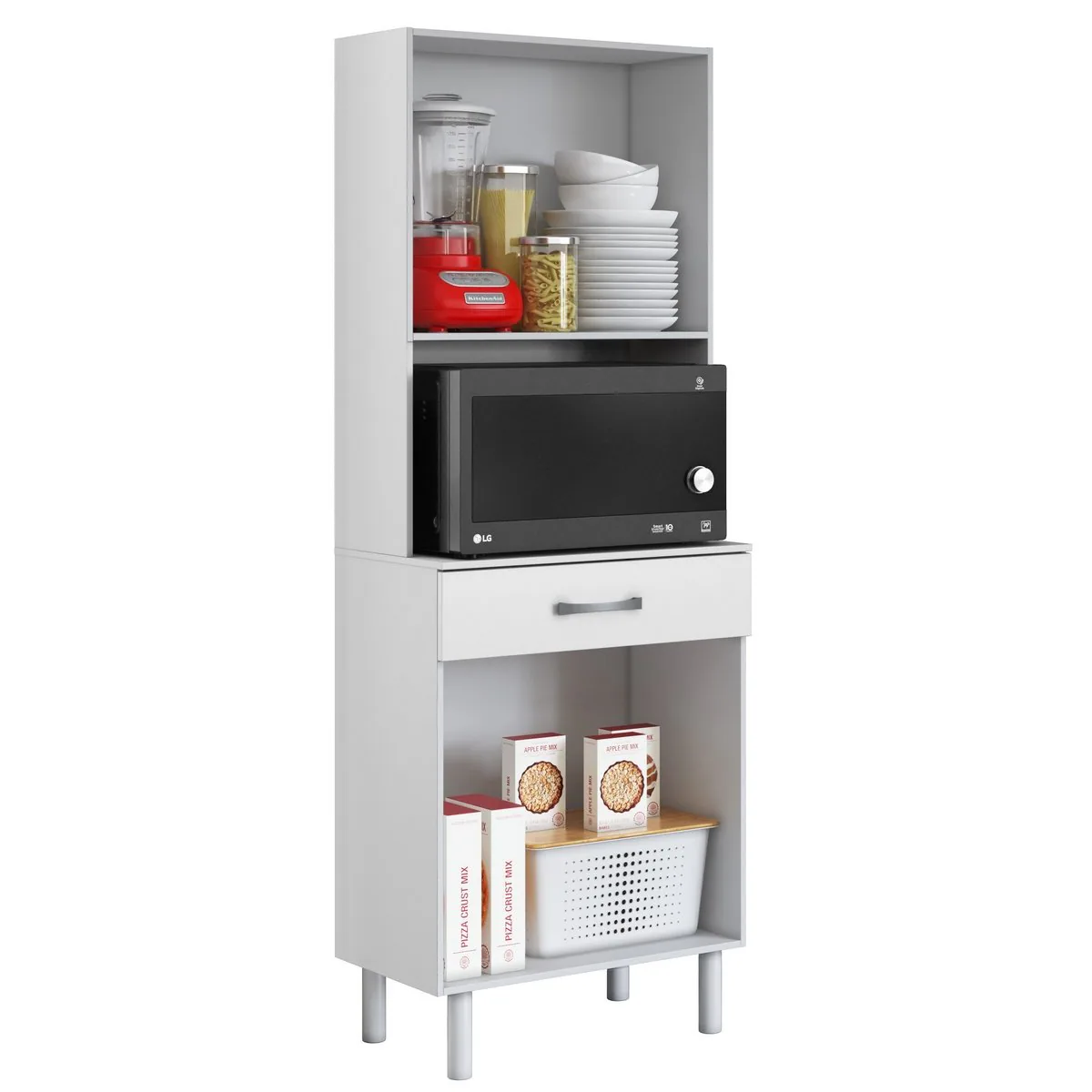 Paneleiro/Kit Cozinha 4P1G Balli Branco – ARAMÓVEIS