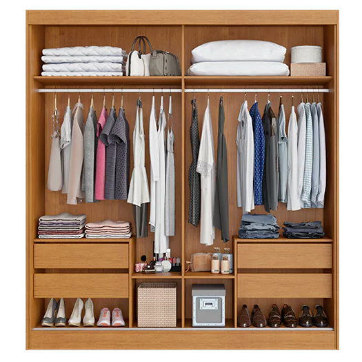Guarda-Roupa 2 Portas Viena 2,03 m Nature/Off White – BIANCHI