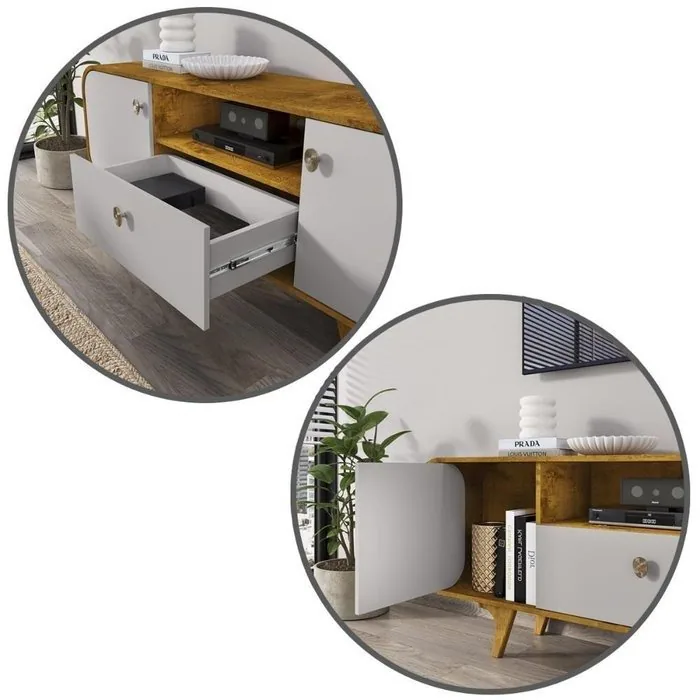 Rack até 75″ Noronha Naturale/Off White – BECHARA