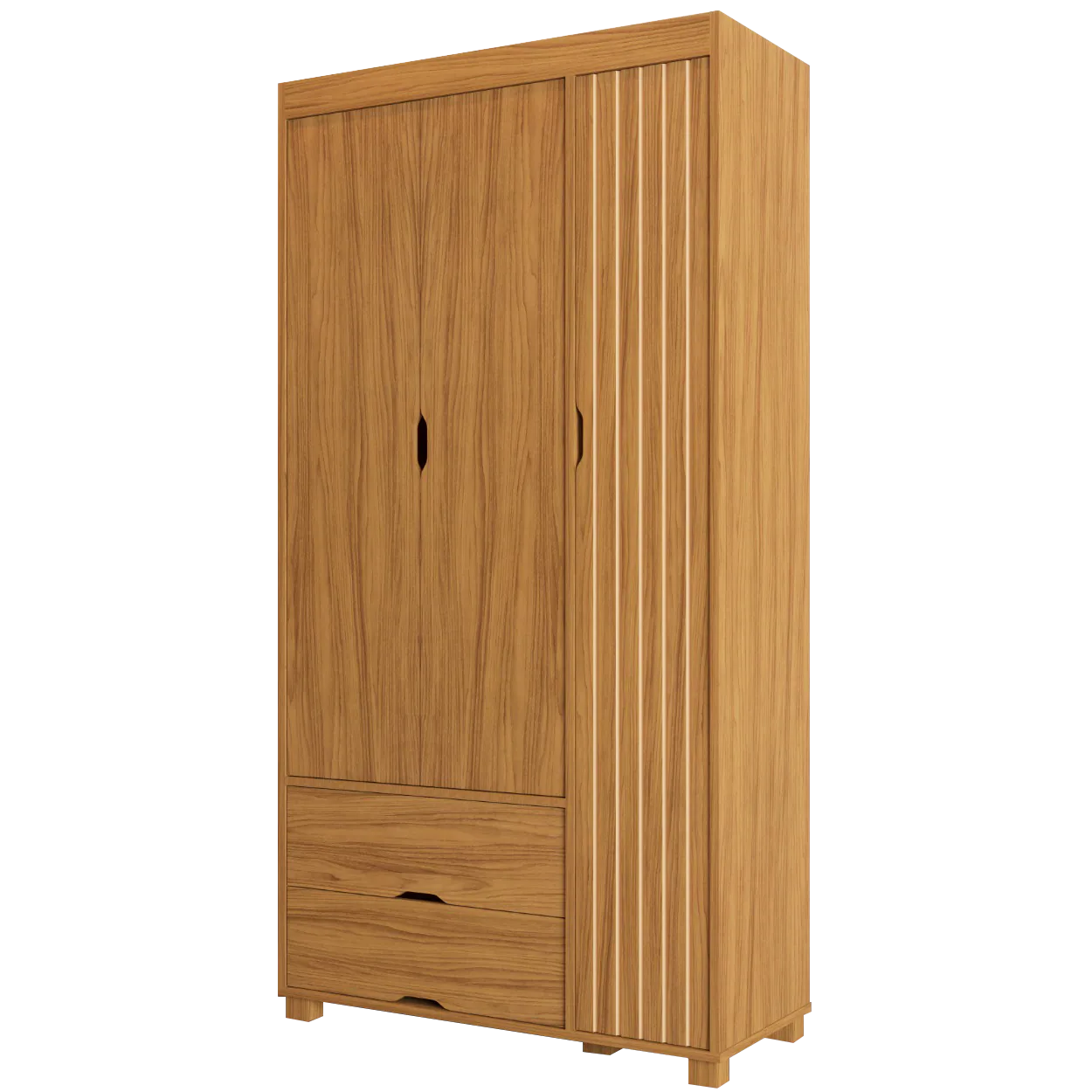 Guarda-Roupa 3 Portas Bela 0,89 m Nature – MADEC/VJ MÓVEIS