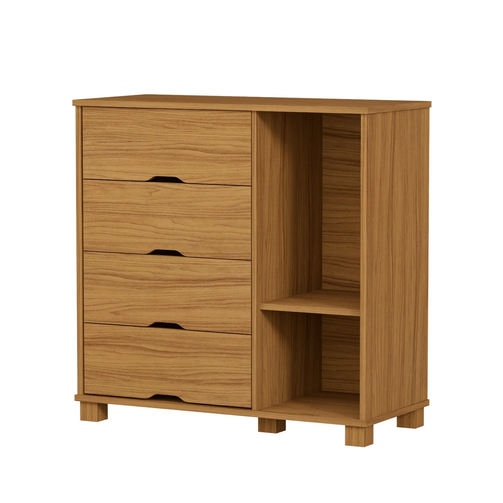 Guarda-Roupa 3 Portas + Cômoda 4 Gavetas com Sapateira Bela Nature – MADEC MÓVEIS