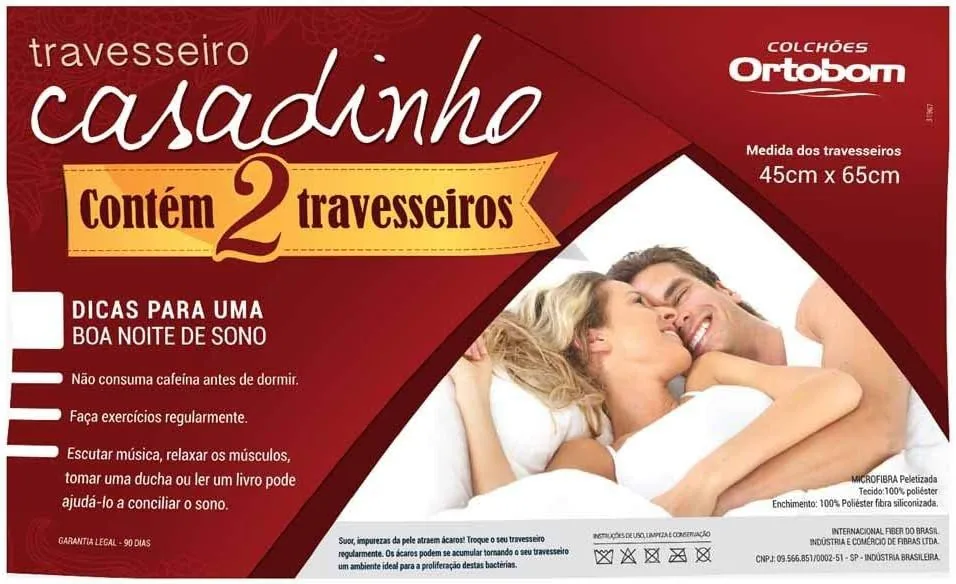 Kit 4 Travesseiros Casadinho – ORTOBOM
